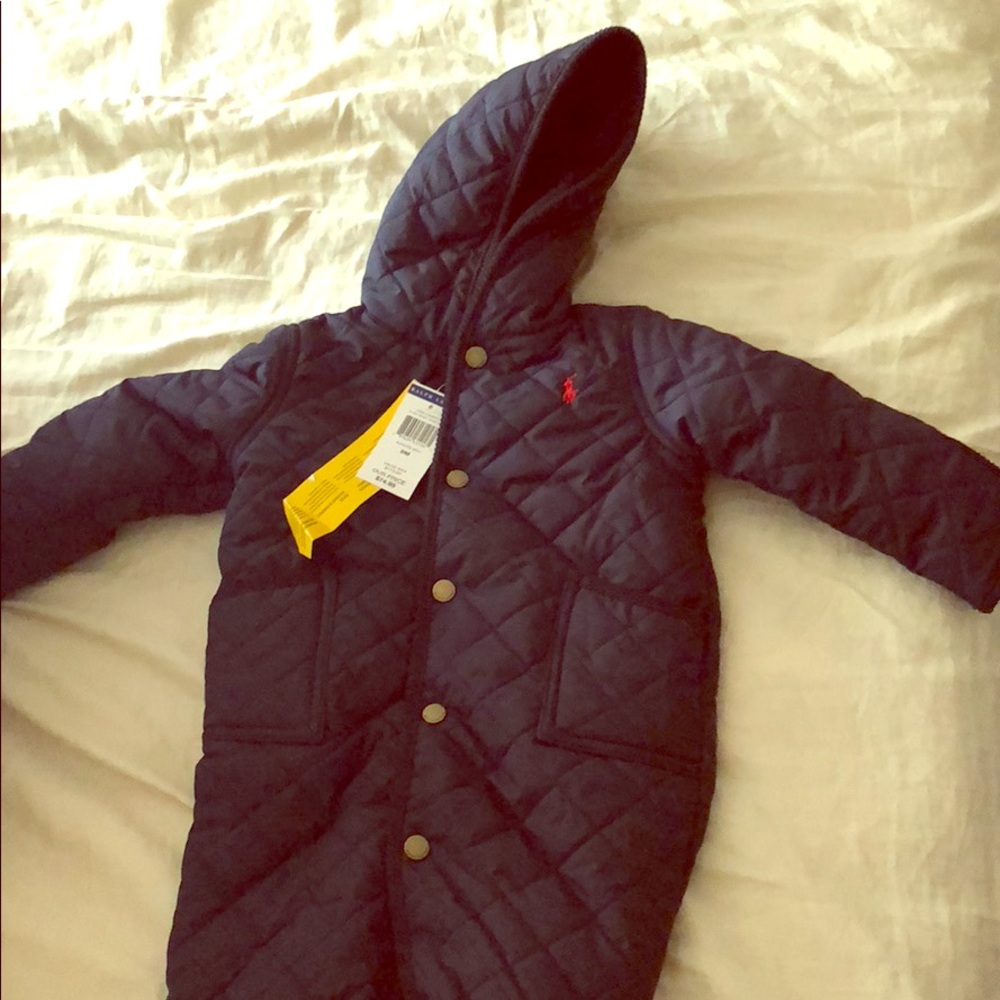 Ralph Lauren Baby Boys Barn Quilted Snowsuit